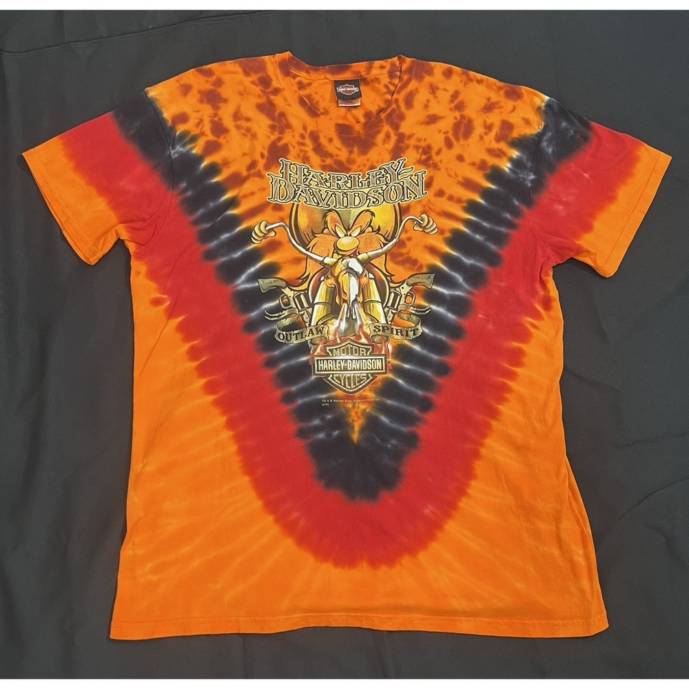 Harley-Davidson Las Vegas Outlaw Spirit Looney Tunes Tie Dye T-Shirt 2XL